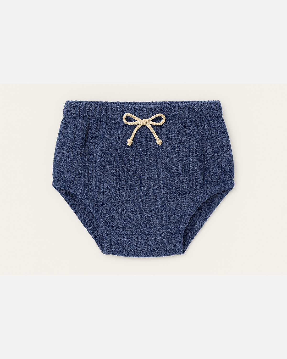 Culotte bloomer bébé personnalisable vêtement en gaze de coton bleu - mazzanne