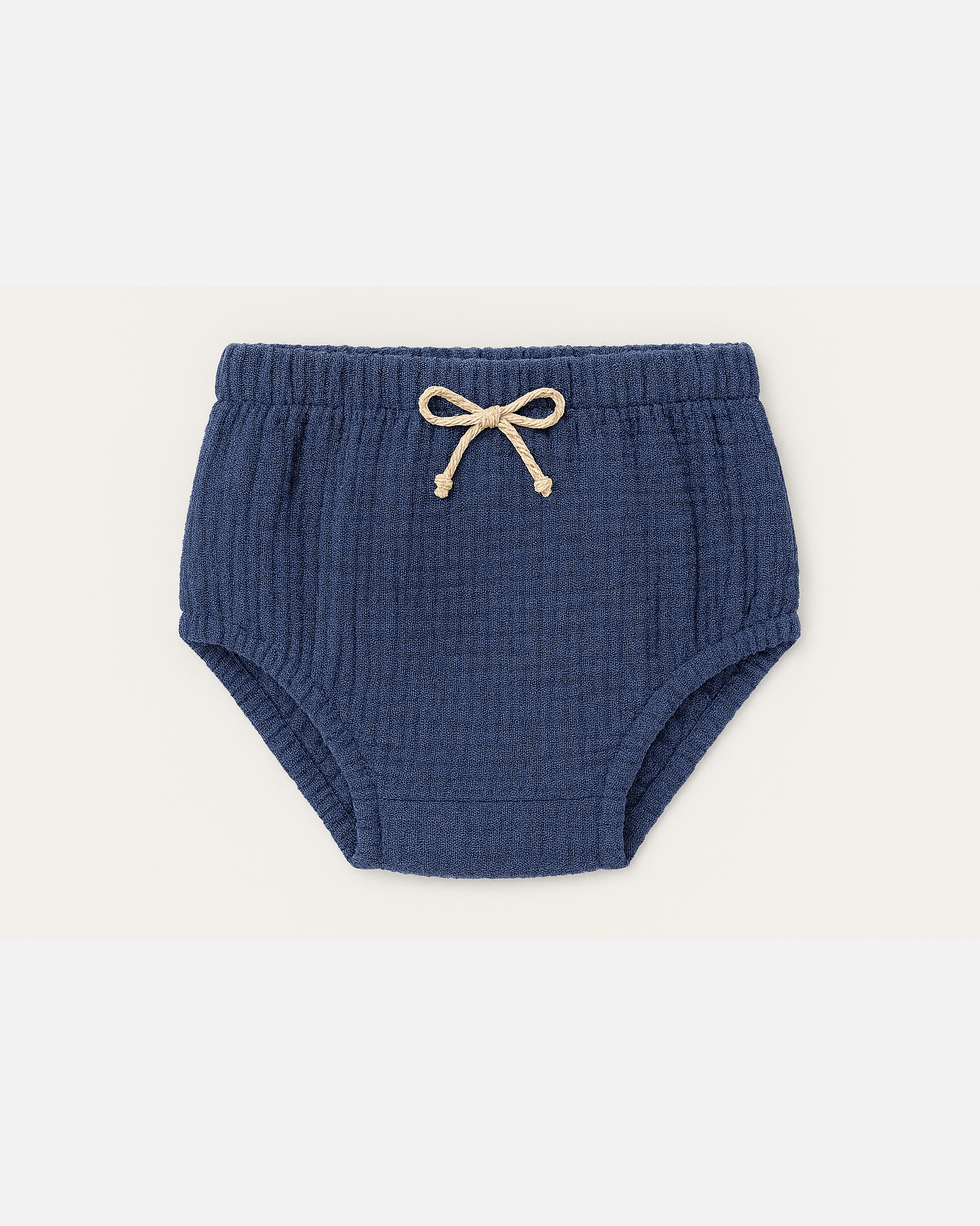 Culotte bloomer bébé personnalisable vêtement en gaze de coton bleu - mazzanne