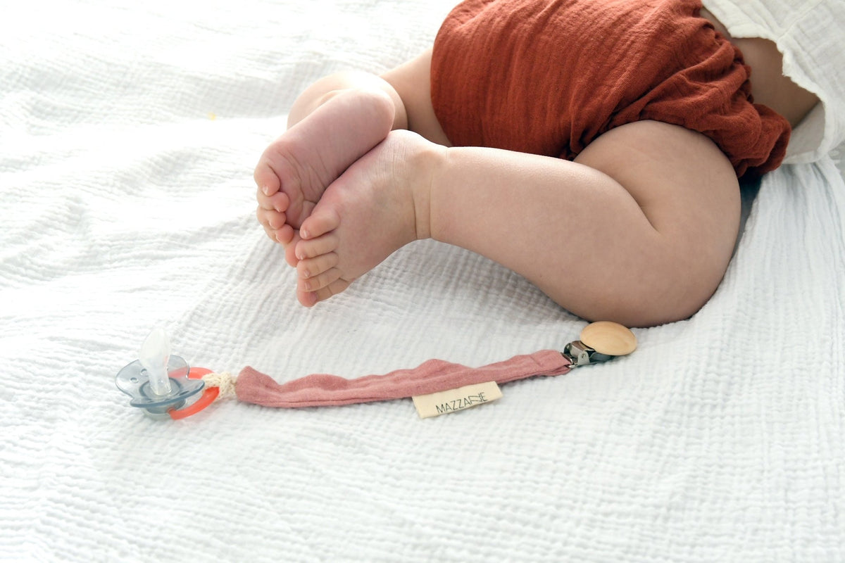 Culotte bloomer bébé personnalisable vêtement en gaze de coton terracotta - mazzanne
