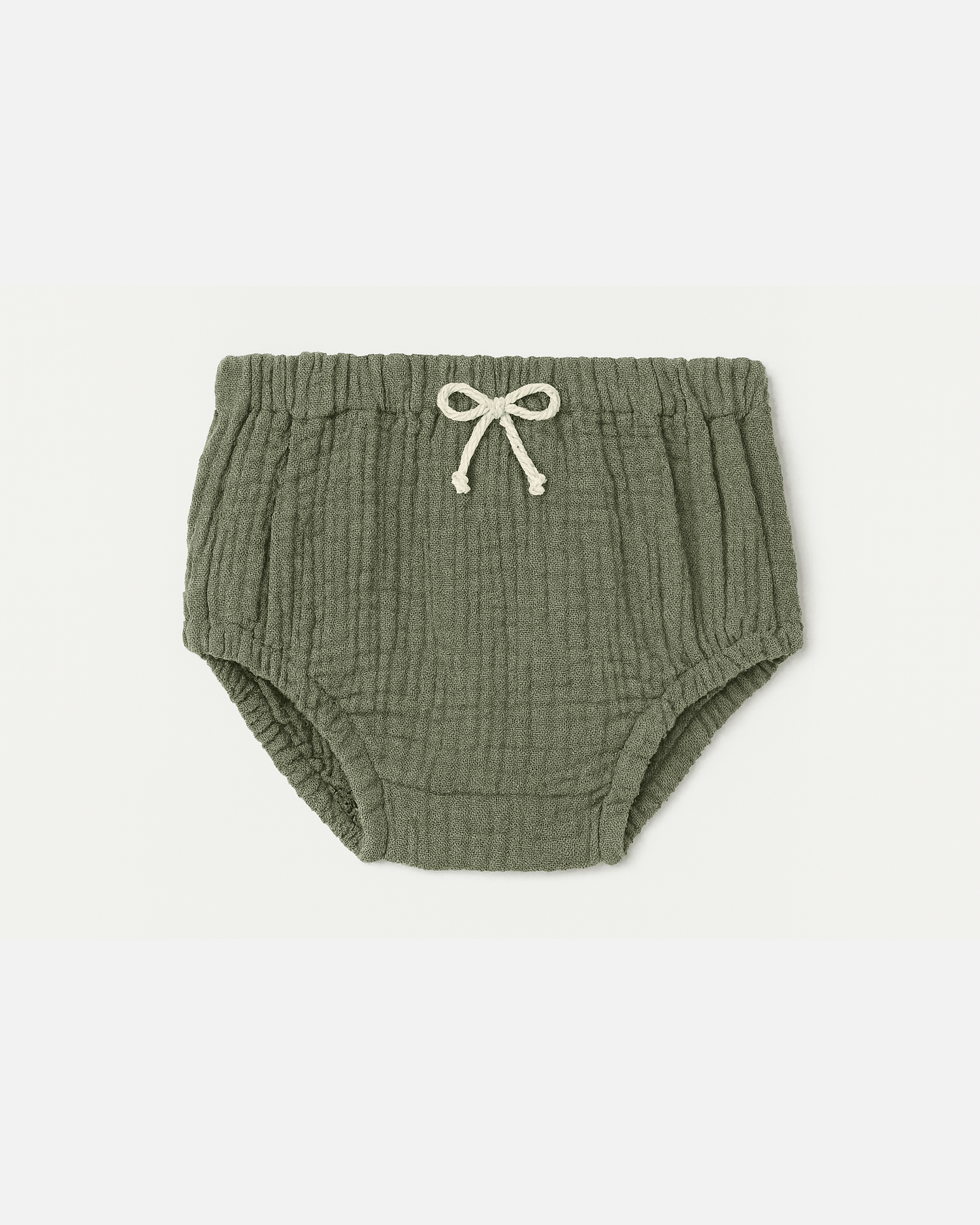 Culotte bloomer bébé personnalisable vêtement en gaze de coton vert - mazzanne