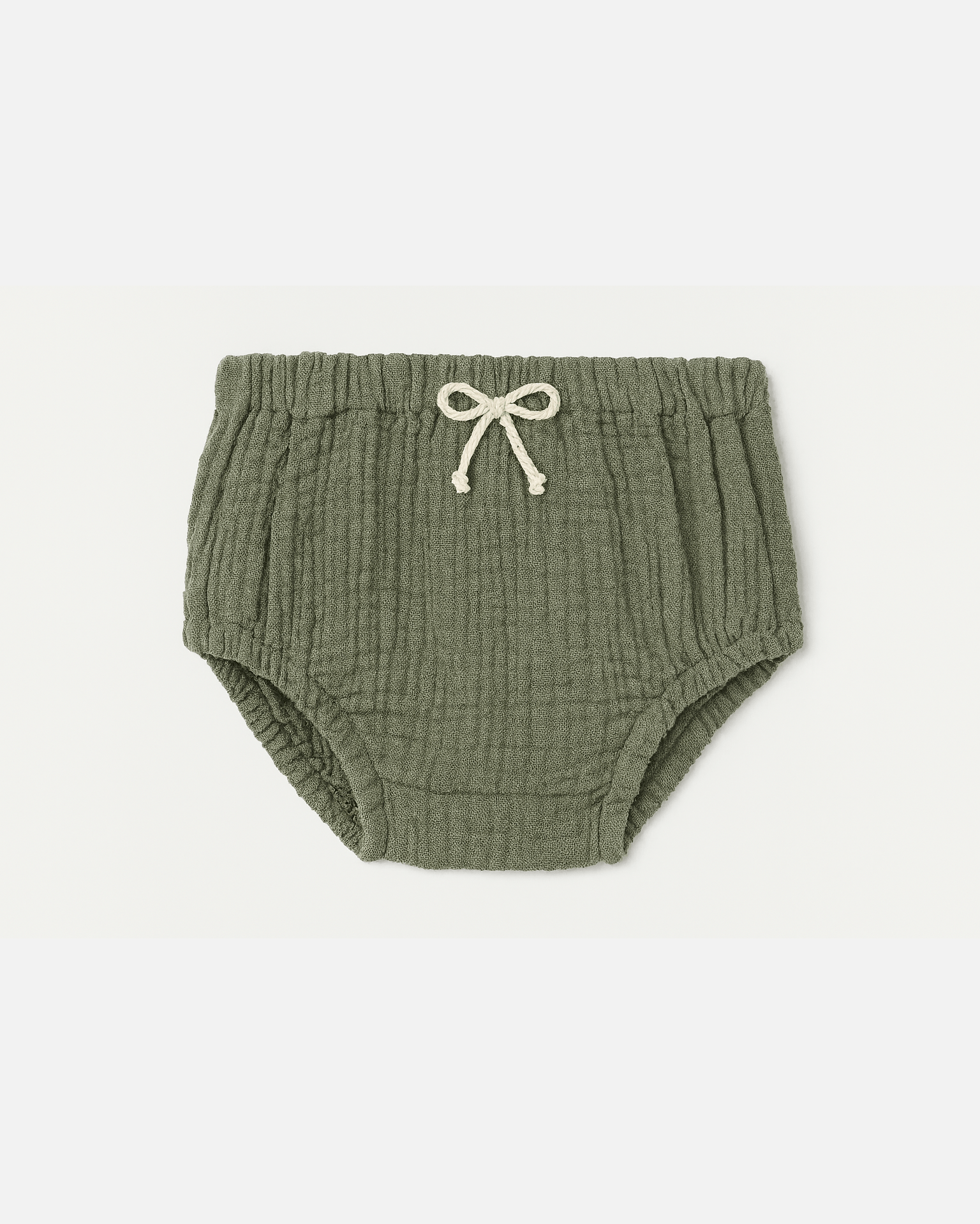 Culotte bloomer bébé personnalisable vêtement en gaze de coton vert - mazzanne