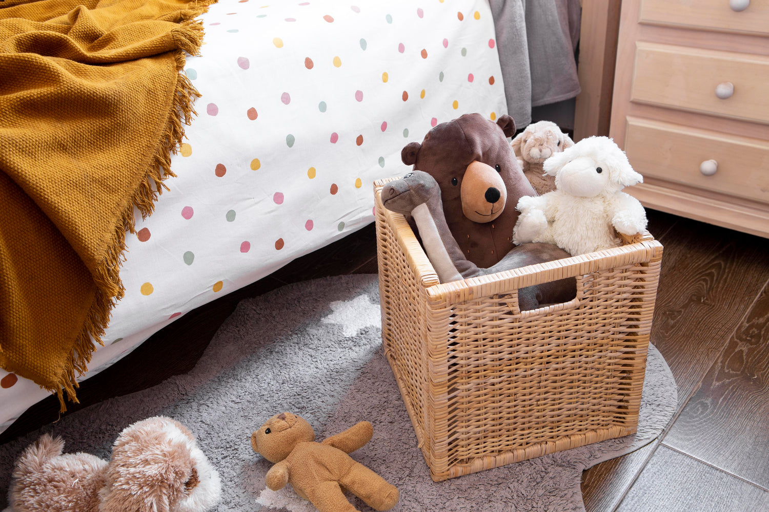 panier decoratif chambre enfant rangee