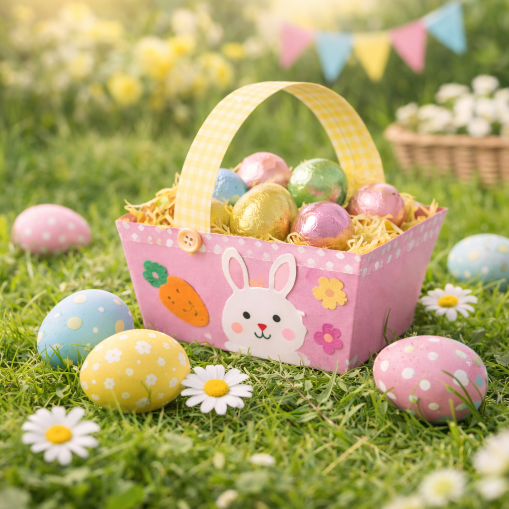 panier de pâques diy enfant en papier activité manuelle créative facile