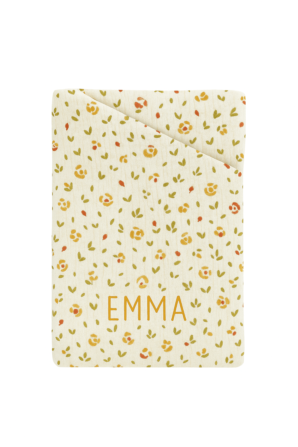Étui à lunettes enfant personnalisable rembourré en gaze de coton fleurs - mazzanne