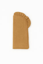 Étui à lunettes femme personnalisable en gaze de coton camel - mazzanne
