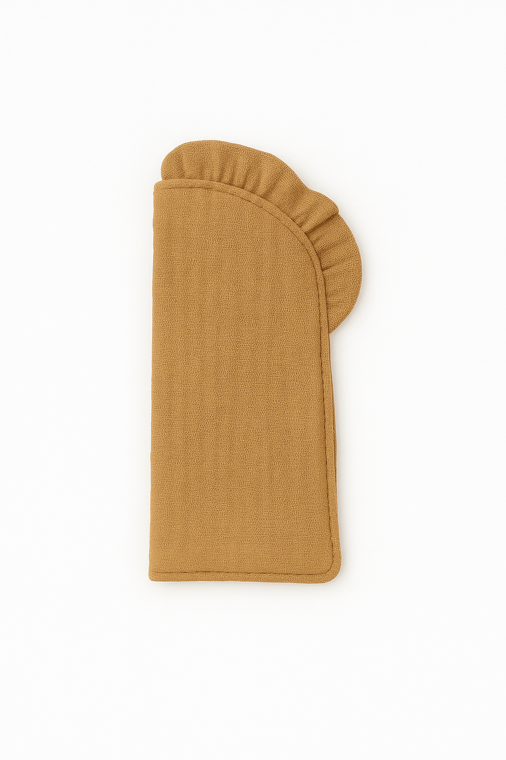 Étui à lunettes femme personnalisable en gaze de coton camel - mazzanne