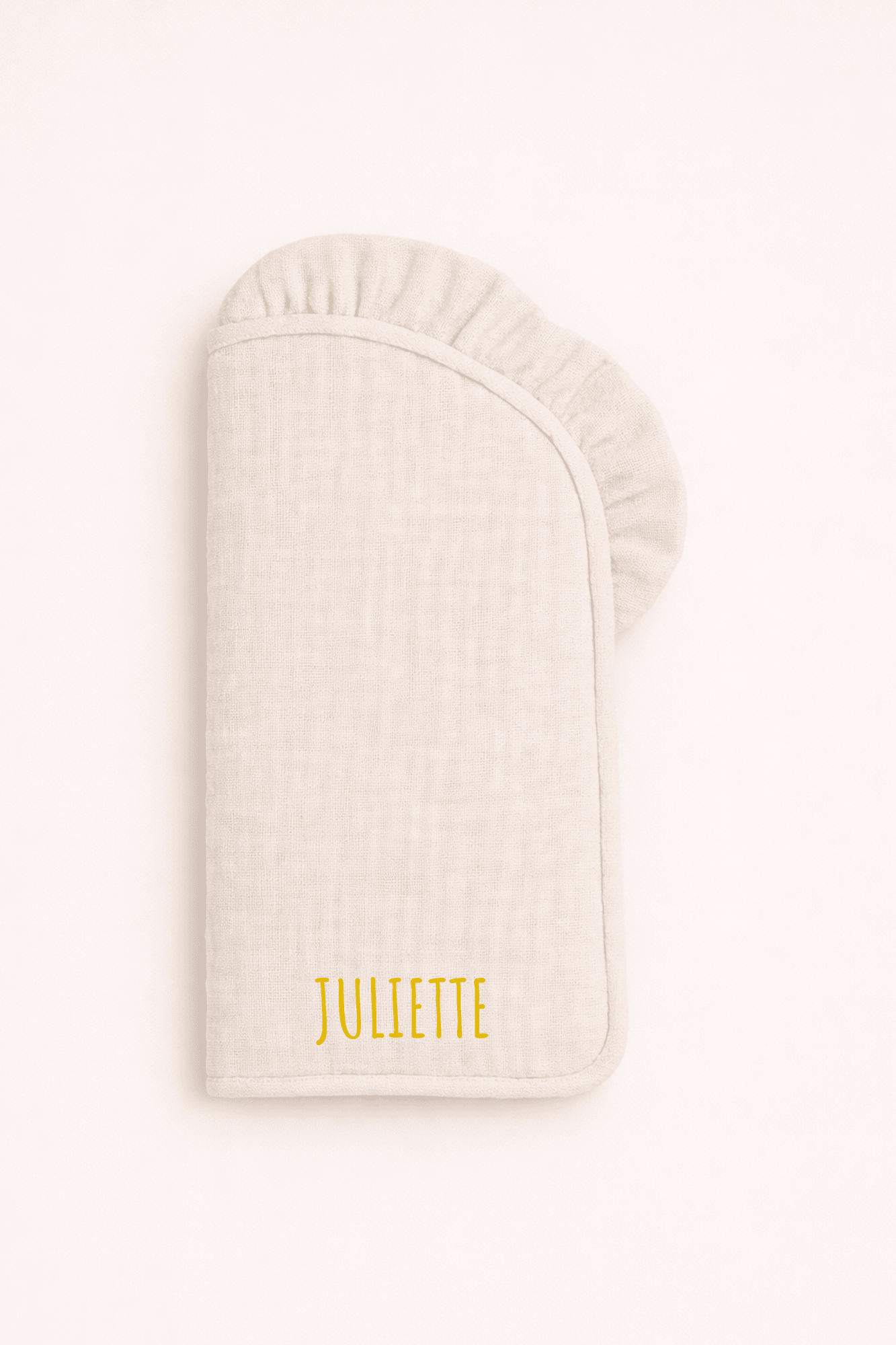 Étui à lunettes femme personnalisable en gaze de coton écru - Mazzanne