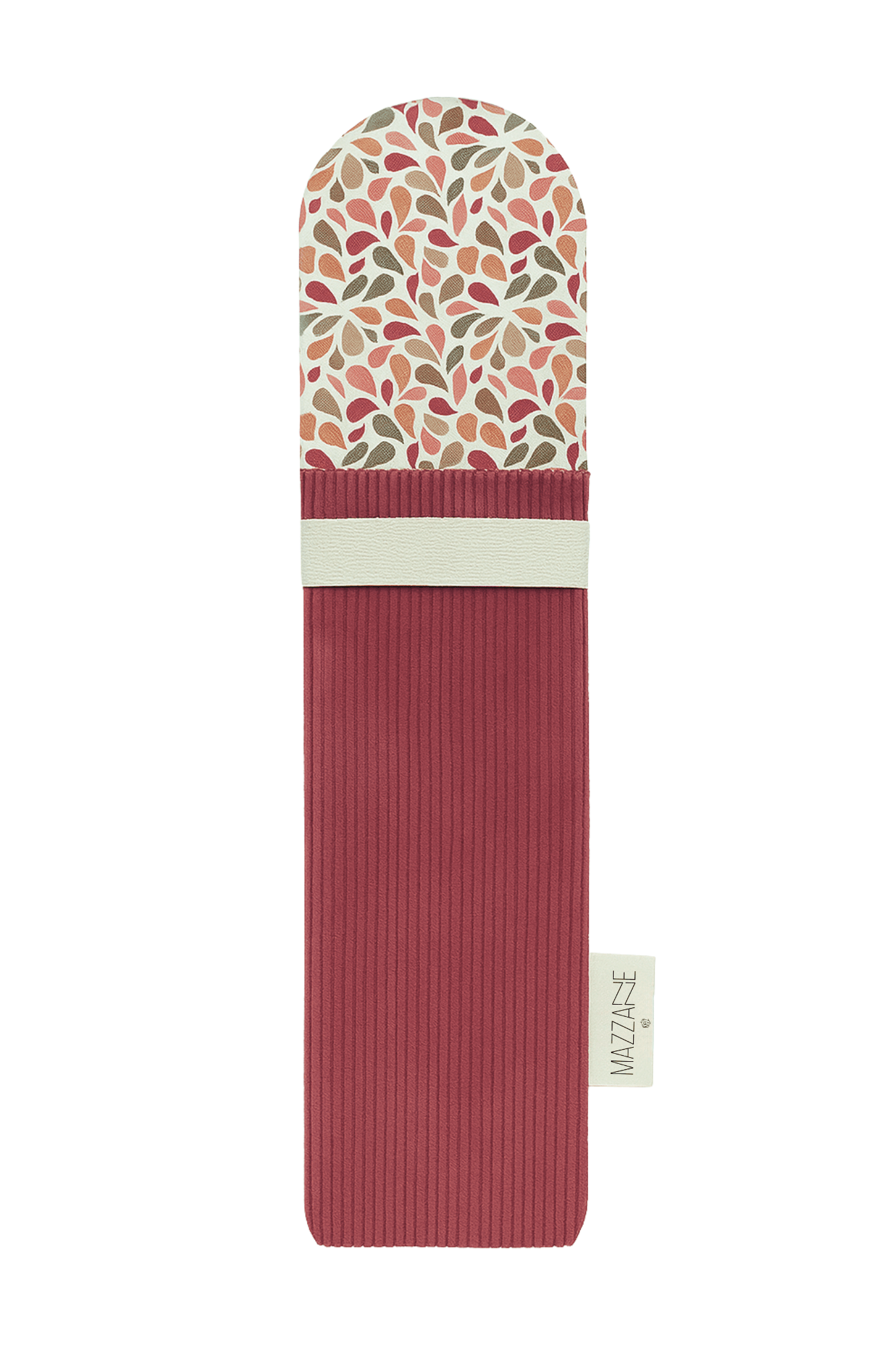 Étui en velours côtelé rose pour couverts, brosse à dents ou pinceaux - Mazzanne