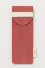 Étui en velours côtelé rose pour couverts, brosse à dents ou pinceaux - Mazzanne