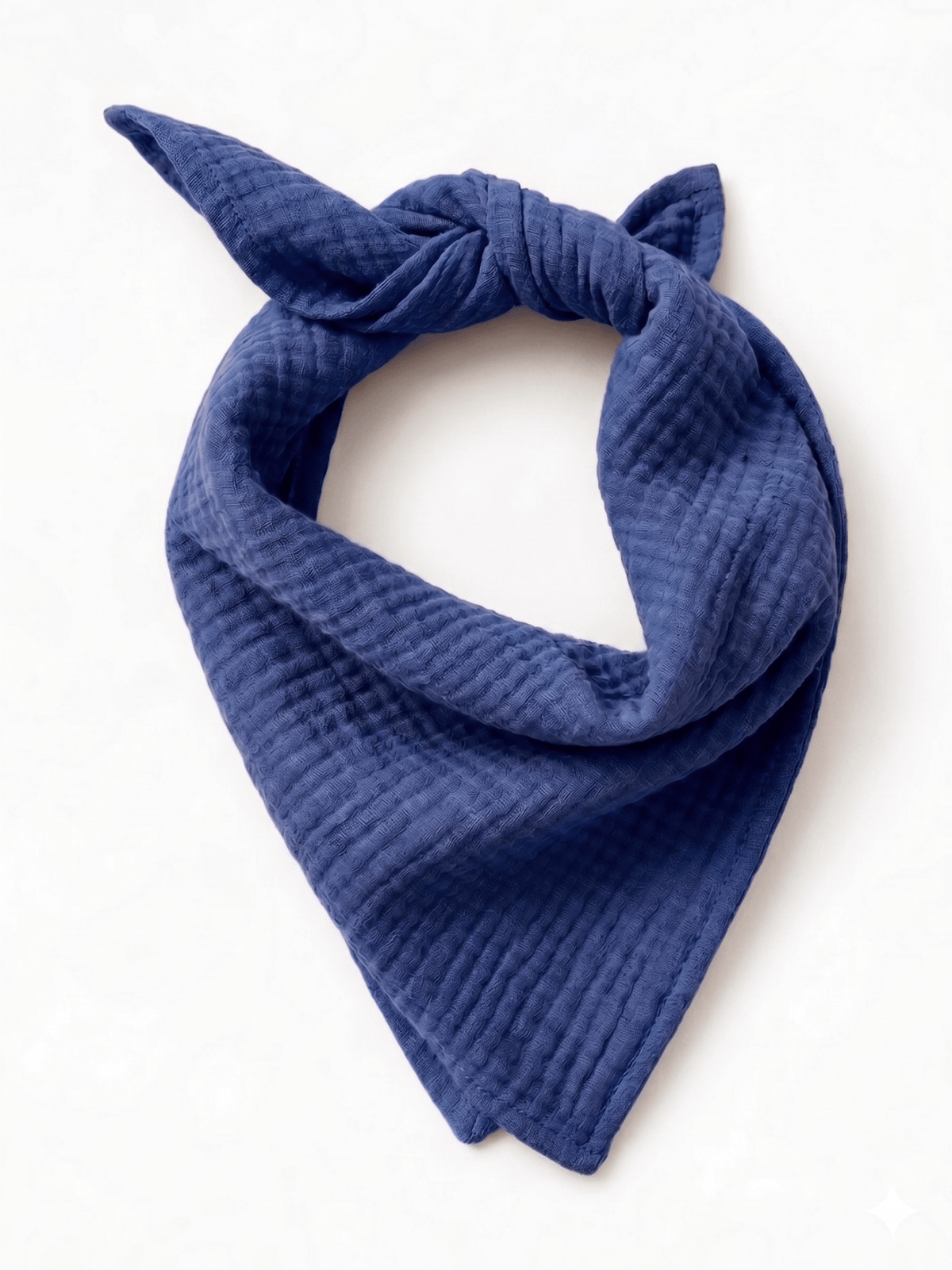 Foulard enfant bleu en gaze de coton - Mazzanne
