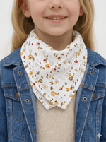 Foulard enfant en gaze de coton à fleurs - Mazzanne