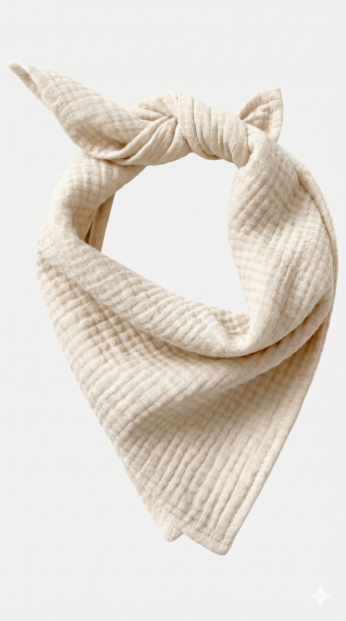 Foulard enfant en gaze de coton écru - Mazzanne