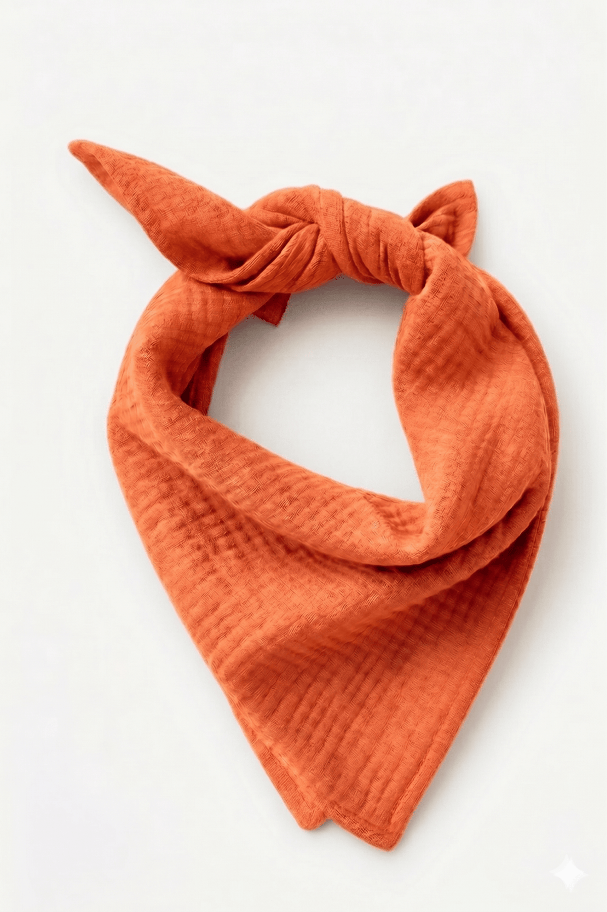 Foulard enfant en gaze de coton tangerine - Mazzanne