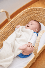 Lange bébé en gaze de coton écru personnalisable - Mazzanne