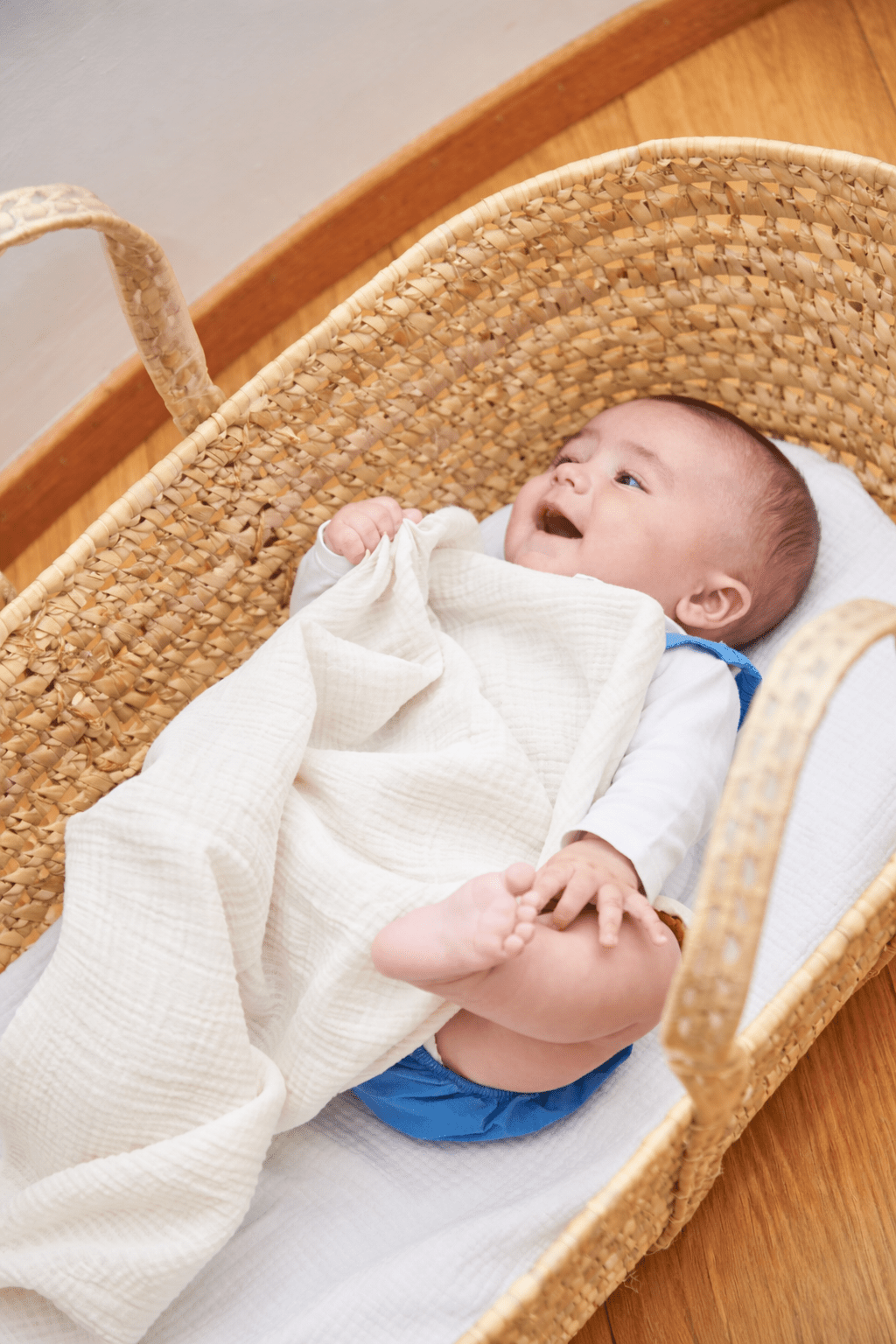 Lange bébé en gaze de coton écru personnalisable - Mazzanne