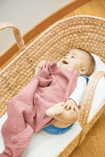 Lange bébé en gaze de coton rose personnalisable - mazzanne