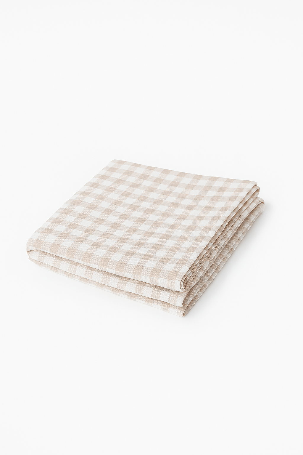 Lange bébé en gaze de coton vichy beige personnalisable - mazzanne