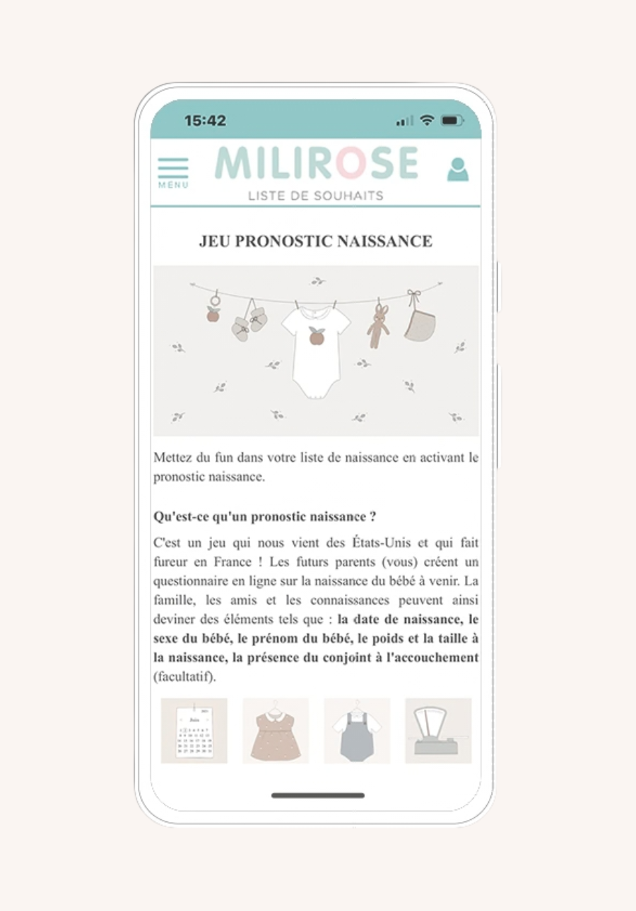 conseils pour préparer sa liste de naissance sur Milirose
