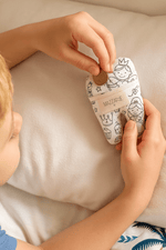 Pochette à dent de lait pour la petite souris en tissu à colorier motif princesses - Mazzanne