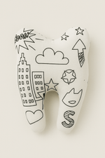 Pochette à dent de lait pour la petite souris en tissu à colorier motif superhéros - Mazzanne