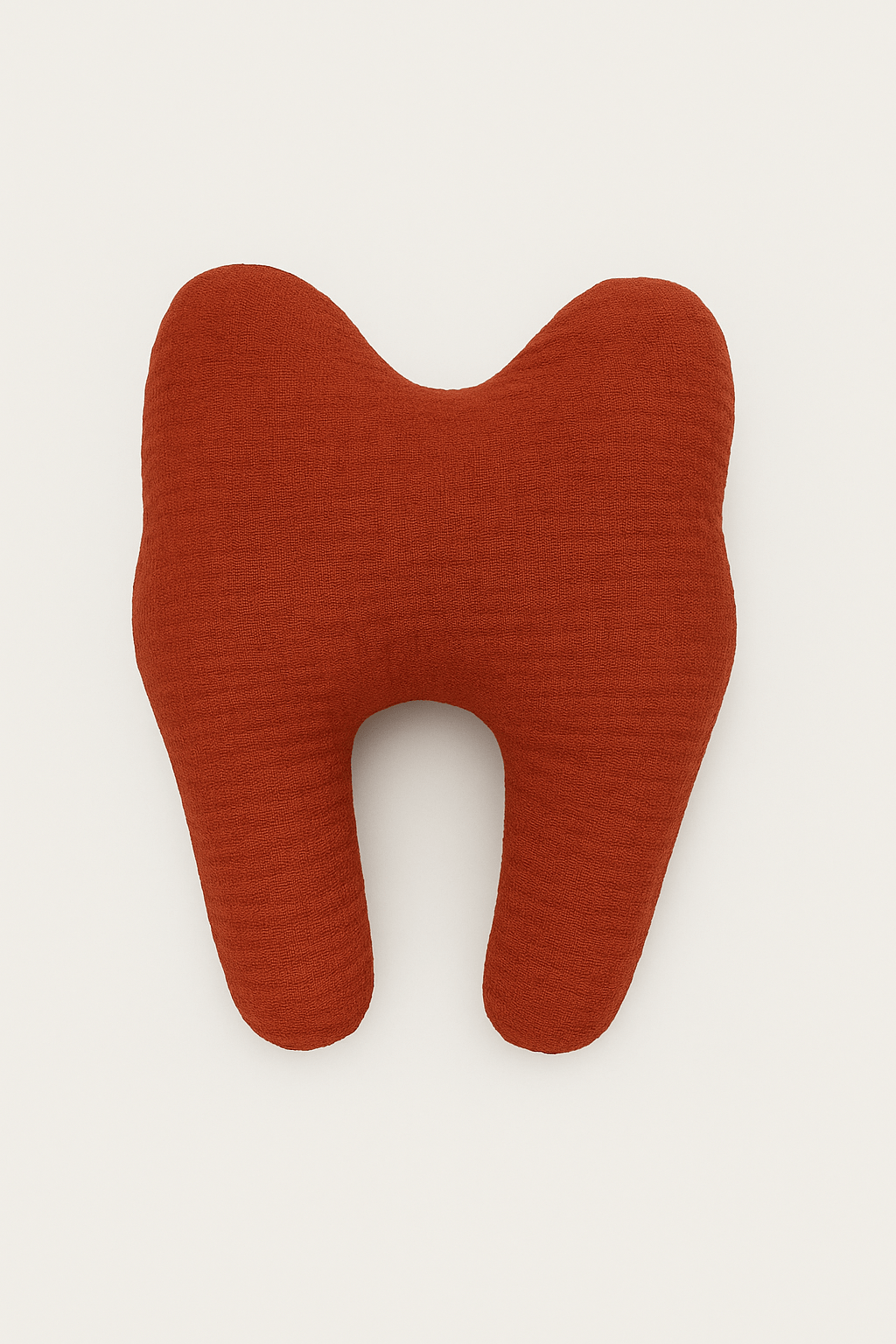 Pochette à dent de lait pour la petite souris personnalisable en gaze de coton terracotta - Mazzanne