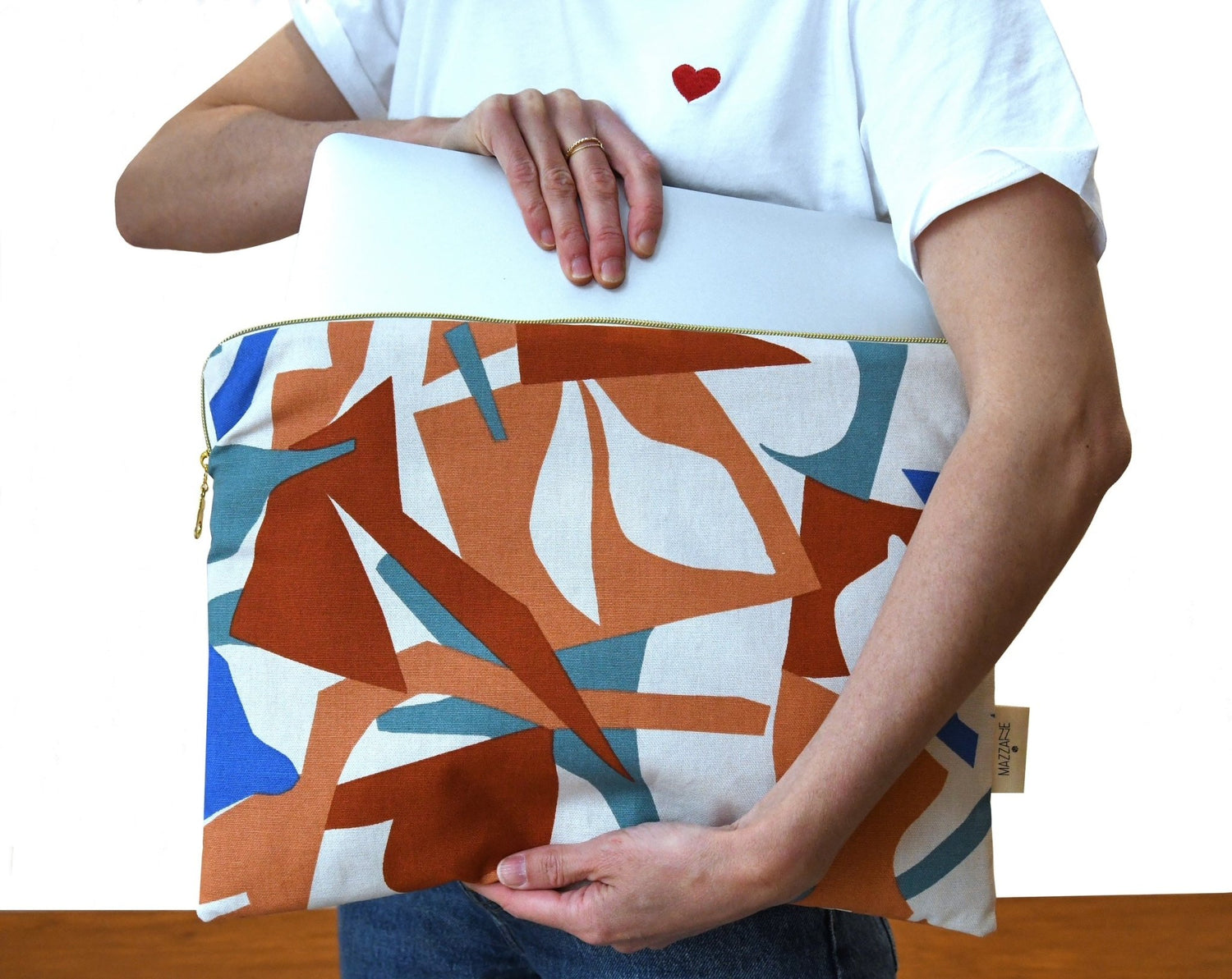 Pochette d’ordinateur portable femme rembourrée en tissu Verano à motifs graphiques colorés - mazzanne