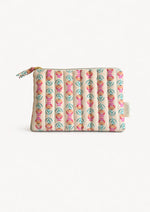 Pochette plate matelassée en coton imprimé fleuri et gaze de coton - Mazzanne