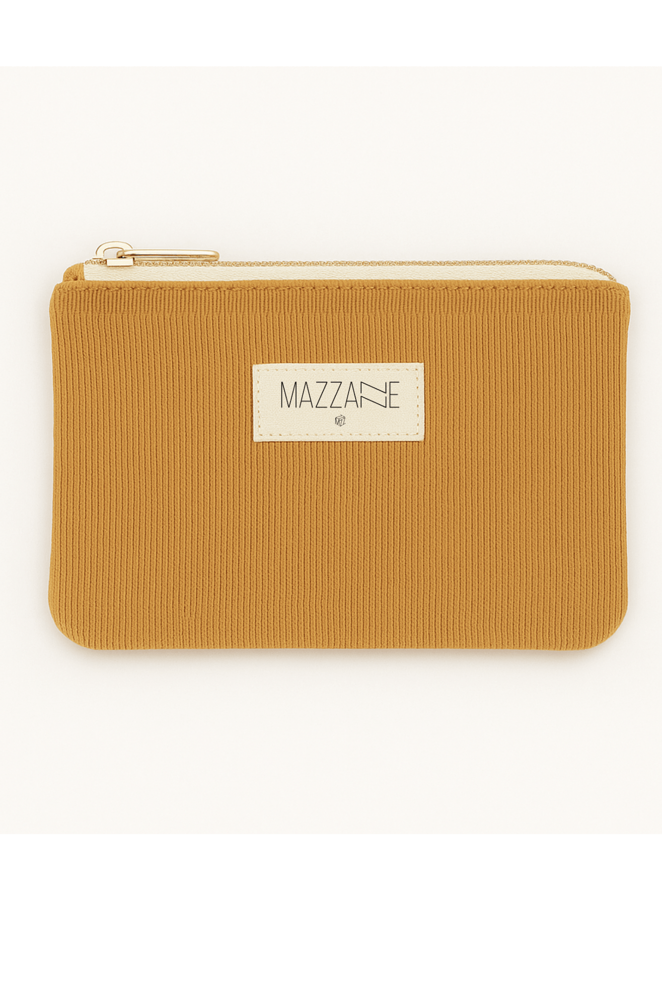 Porte - monnaie femme personnalisable en velours côtelé vieux rose fait main - mazzanne