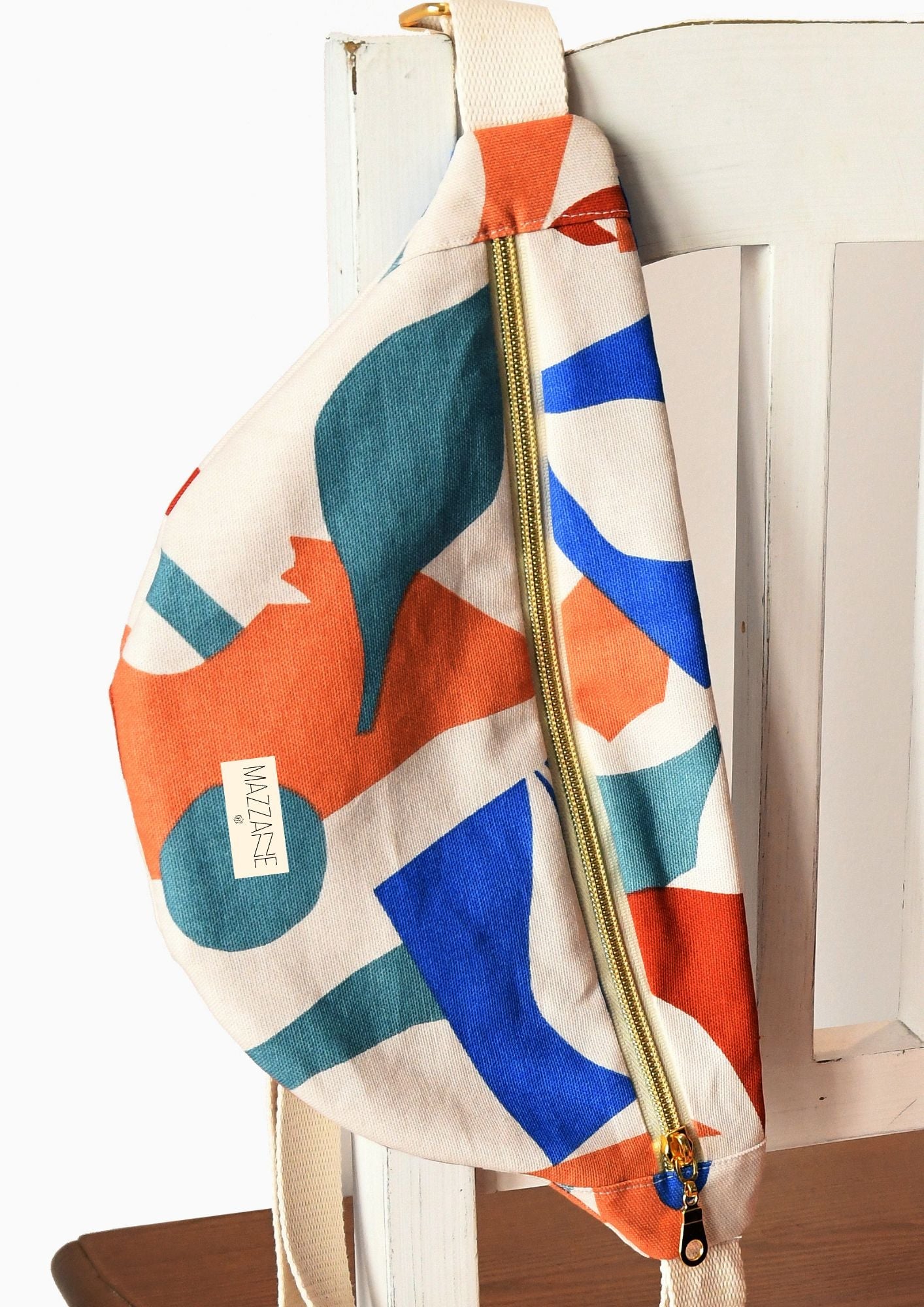 Sac banane femme en coton imprimé graphique Verano - Mazzanne
