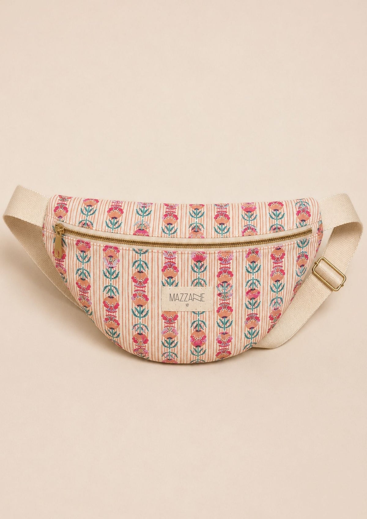 Sac banane matelassé femme fleuri - Mazzanne
