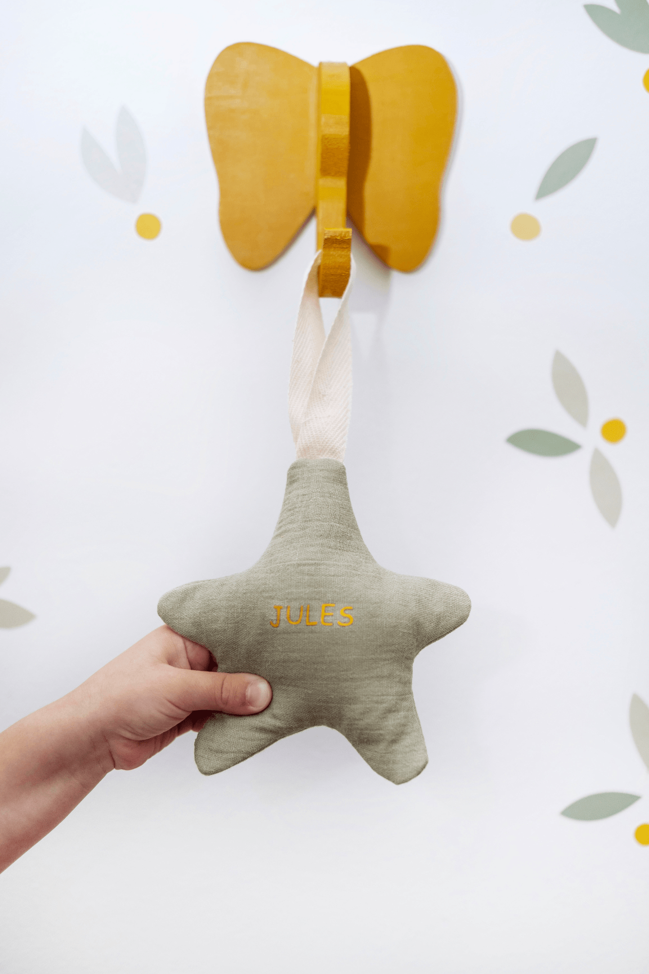 Sent - bon à la lavande en forme d’étoile pour chambre de bébé en gaze de coton camel - Mazzanne