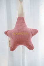 Sent - bon à la lavande en forme d’étoile pour chambre de bébé en gaze de coton rose - Mazzanne