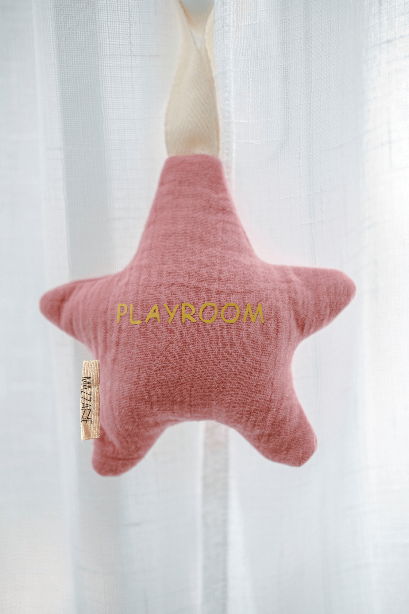 Sent - bon à la lavande en forme d’étoile pour chambre de bébé en gaze de coton rose - Mazzanne