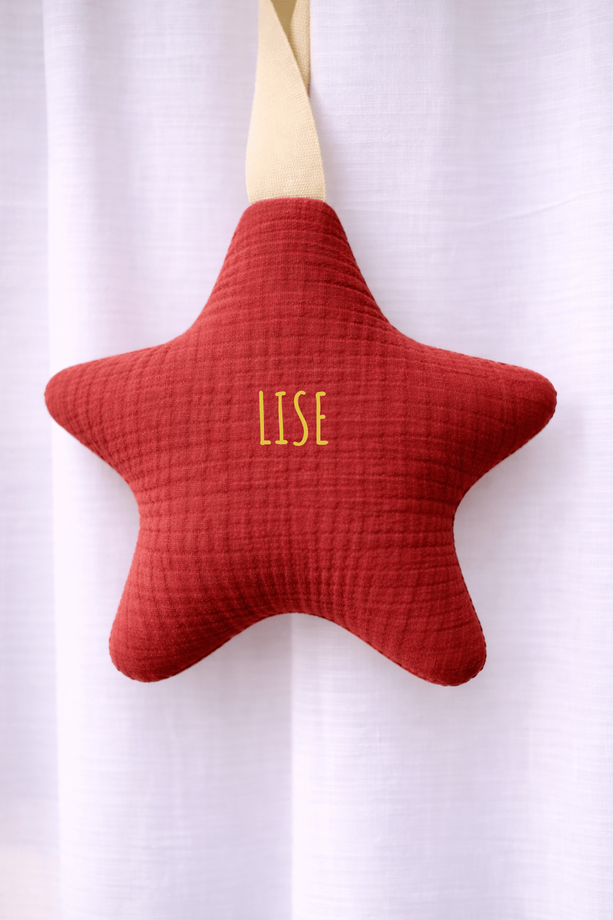 Sent - bon à la lavande en forme d’étoile pour chambre de bébé en gaze de coton terracotta - Mazzanne