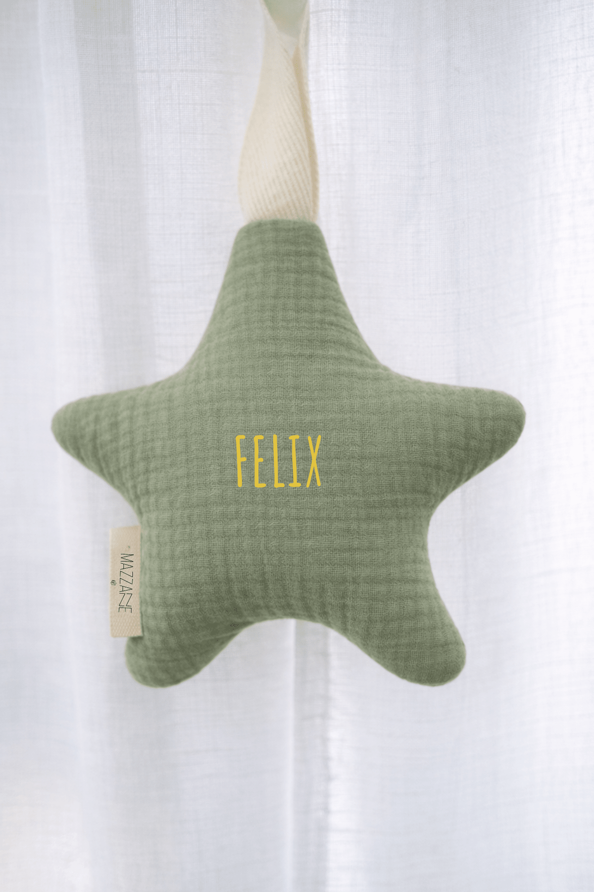 Sent - bon à la lavande en forme d’étoile pour chambre de bébé en gaze de coton vert - Mazzanne