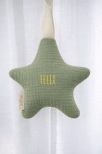 Sent - bon à la lavande en forme d’étoile pour chambre de bébé en gaze de coton vert - Mazzanne