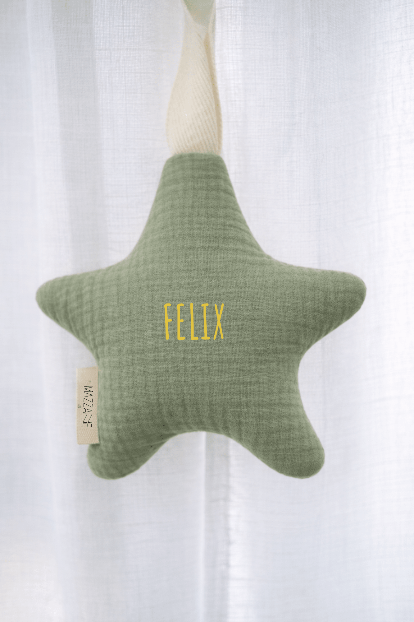 Sent - bon à la lavande en forme d’étoile pour chambre de bébé en gaze de coton vert - Mazzanne