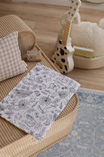 Set de table enfant réversible à colorier lavable et personnalisable motif jungle - Mazzanne