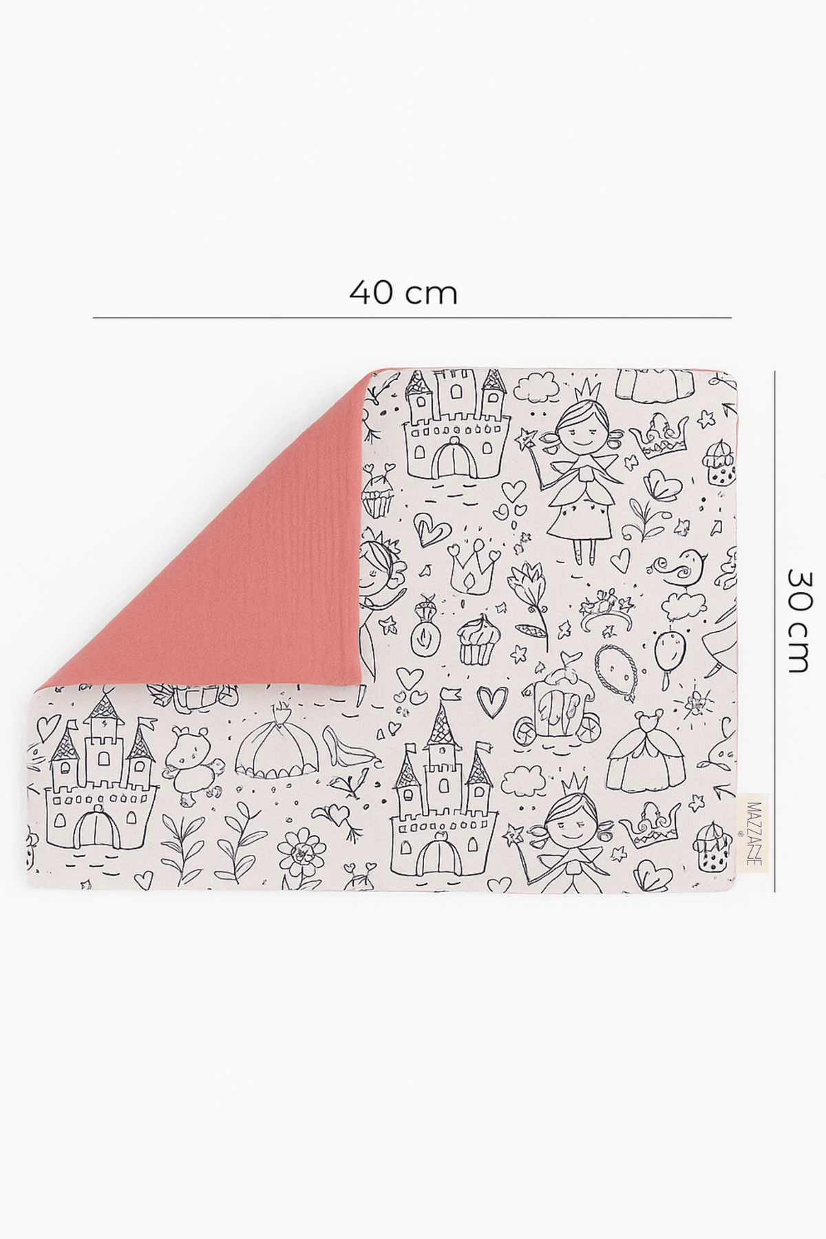 Set de table enfant réversible à colorier lavable et personnalisable motif princesses - Mazzanne