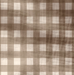 Gaze de coton carreaux vichy beige et marron